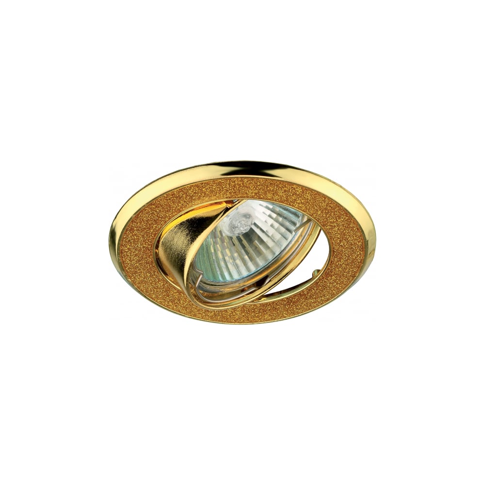 Светильник ЭРА DK18 GD/SH YL декор круглый со стекл крошкой MR16,12V ...