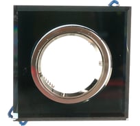 Светильник ЭРА DK8 CH/BK декор стекло квадрат MR16,12V/220V, 50W, хром/черный C0043792
