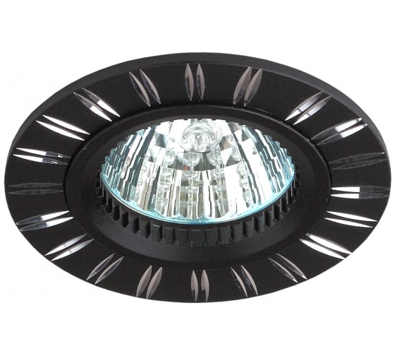 Алюминиевый светильник ЭРА KL33 AL/BK MR16,12V/220V, 50W черный/хром C0043820 1