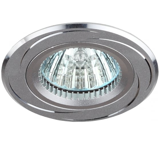 Алюминиевый светильник ЭРА KL34 AL/SL MR16,12V/220V, 50W серебро/хром C0043822