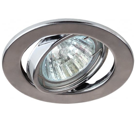 Штампованный поворотный светильник ЭРА ST2A CH MR16,12V/220V, 50W хром C0043807