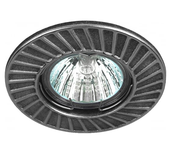 Штампованный светильник ЭРА ST6 CH/BK MR16,12V/220V, 50W черный/хром Б0036489
