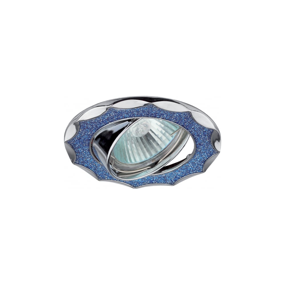 Светильник ЭРА DK17 CH/SHBL2 декор кругл со стекл крошкой MR16,12V/220V ...