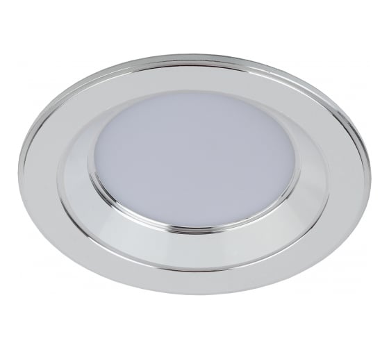 Светильник ЭРА KL LED 15-5 WH/CH светодиод кругл серебр окантовка 5W 4000K, белый/серебро Б0028281