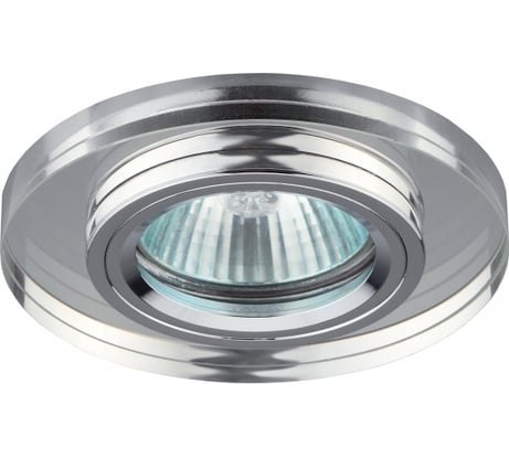 Светильник ЭРА DK7 CH/WH декор стекло круглое хром/зеркальный C0043735