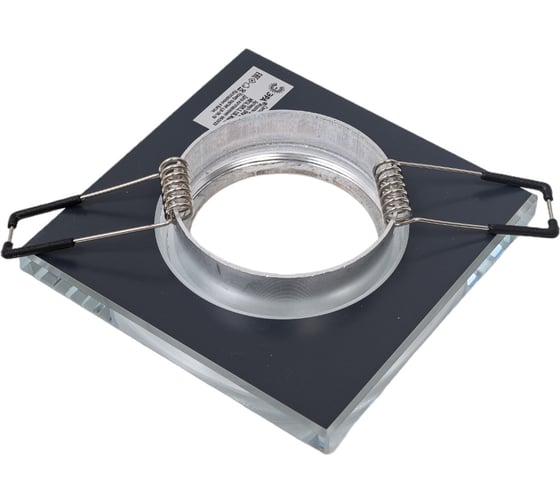 Светильник ЭРА DK8 CH/WH декор стекло квадрат MR16,12V/220V, 50W, хром/зеркальный C0043740