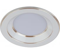 Светильник ЭРА KL LED 15-7 WH/GD светодиод кругл золот окантовка 7W 4000K белый/золото d90 Б0028282