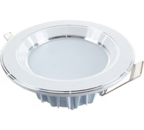 Светильник ЭРА KL LED 15-7 WH/CH светодиод круглый серебр окантовка 7W 4000K белый/серебро Б0028283