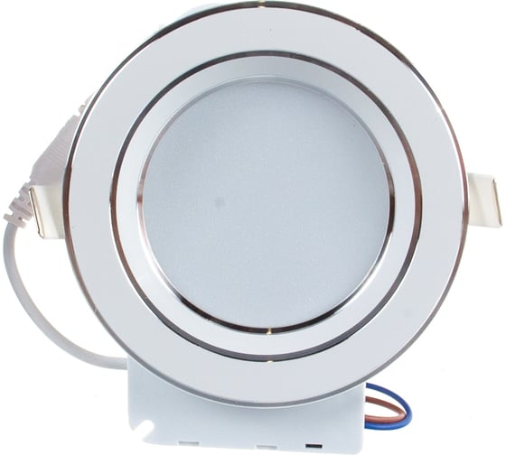 Светильник ЭРА KL LED 15-7 WH/CH светодиод круглый серебр окантовка 7W 4000K белый/серебро Б0028283