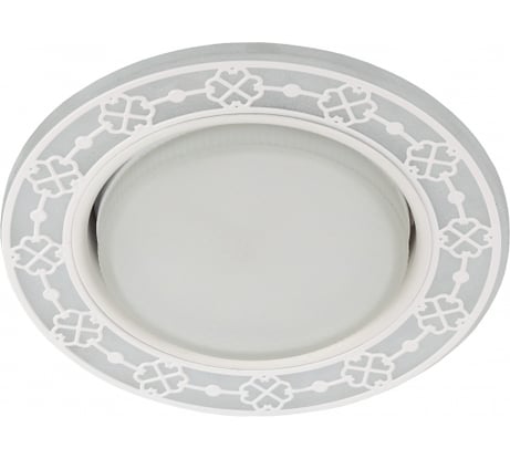 Светильник ЭРА DK LD28 WH/WH декор cо светодиодной подсветкой GX53, белый/белый Б0037391