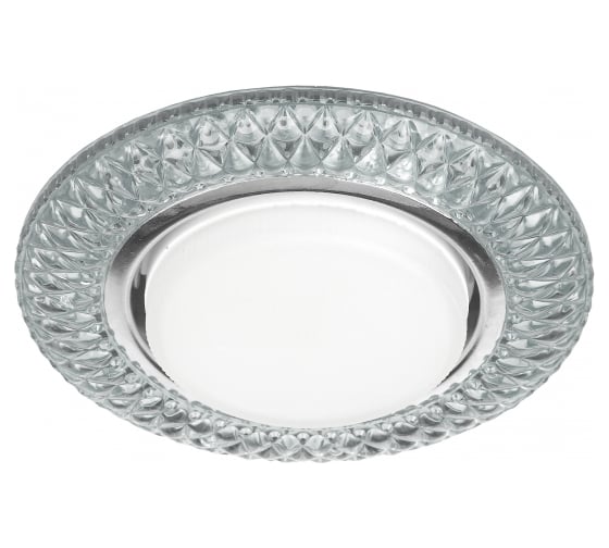 Светильник ЭРА DK LD23 SL/WH декор cо светодиодной подсветкой Gx53, прозрачный Б0029627