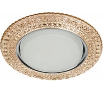 Светильник ЭРА DK LD26 CHP/WH декор cо светодиодной подсветкой Gx53, шампань Б0029640