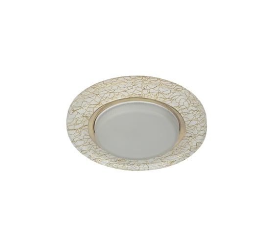 Светильник под лампу Gx53 ЭРА DK80 WH/GD 220V, 13W, белый/золото Б0019576 1