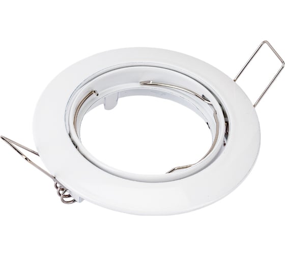 Светильник ЭРА KL1A WH литой простой пов. MR16,12V/220V, 50W белый C0043658