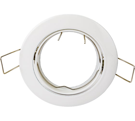 Светильник ЭРА KL1A WH литой простой пов. MR16,12V/220V, 50W белый C0043658