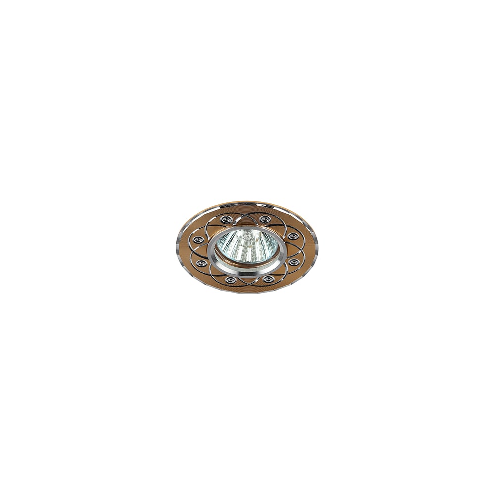 Светильник ЭРА KL40 SL/GD литой алюминевый MR16,12V/220V, 50W золото ...