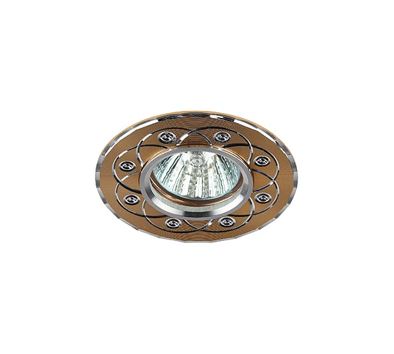 Светильник ЭРА KL40 SL/GD литой алюминевый MR16,12V/220V, 50W золото/серебро Б0003850
