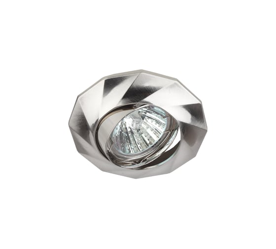 Светильник ЭРА KL65А SN литой пов. MR16,12V/220V, 50W сатин никель Б0021527
