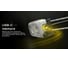 Налобный фонарь Nitecore nu21 speed yellow 360люмен 37часов 58м з.у usb-c акб li-ion 3.7v 500mah 0236 8