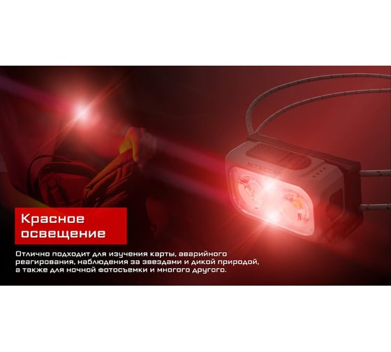 Налобный фонарь Nitecore nu21 midnight shadow 360люмен 37часов 58м з.у usb-c акб li-ion 3.7v 500mah 0235