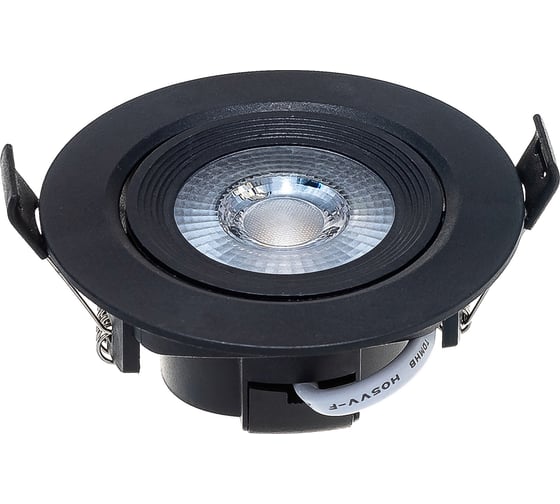 Светодиодный светильник ЭРА KL LED 22A-5 4K BK круглый поворотн LED SMD 5W 4000K Б0039687