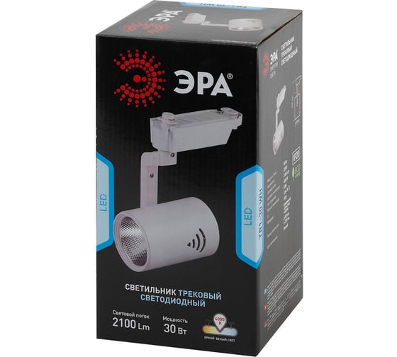 Трековый светильник ЭРА TR1 - 30 WH 30Вт белый COB Б0032099