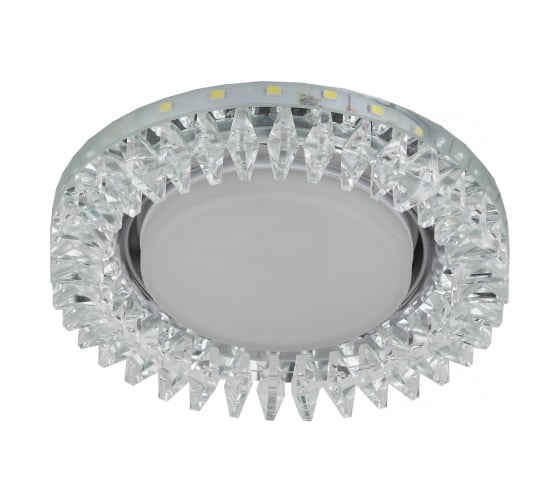 Светильник ЭРА DK LD20 SL/WH декор cо светодиодной подсветкой Gx53, прозрачный Б0028065
