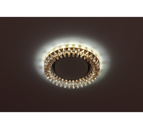 Светильник ЭРА DK LD20 TEA/WH декор cо светодиодной подсветкой Gx53, прозрачный Б0028066