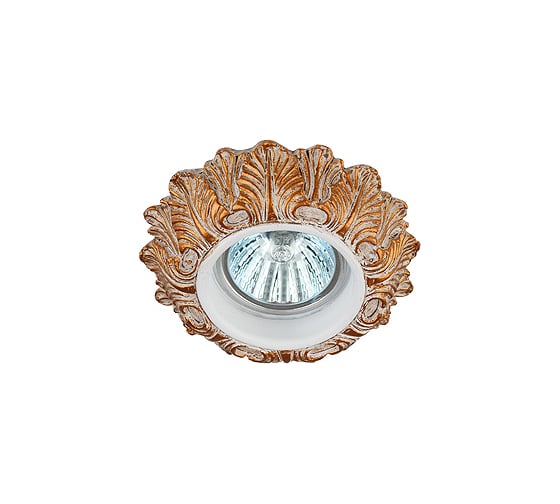 Светильник ЭРА DK78-1 декор гипс MR16,12V/220V, 50W, круглый, золото Б0009310 1