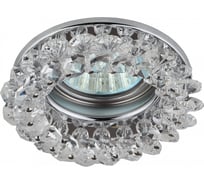 Светильник ЭРА DK16 CH/WH декор круглый с мелкими хрусталиками хром/прозрачный C0044737