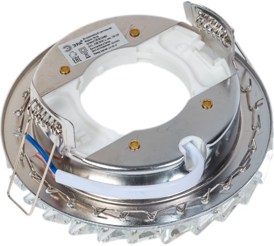 Светильник под лампу Gx53 ЭРА DK86 CH/WH 220V,13W, хром/прозрачный Б0020576