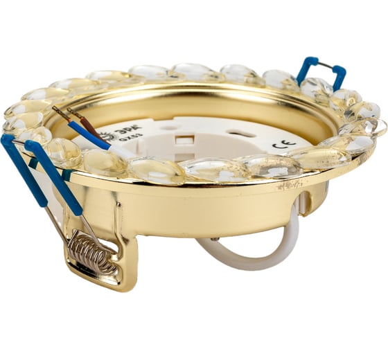 Светильник под лампу Gx53 ЭРА DK83 GD/WH 220V,13W, золото/прозрачный Б0020571