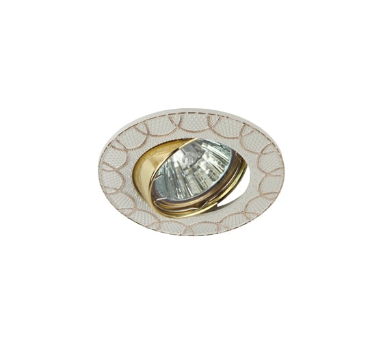 Светильник ЭРА KL48 А WH/GD литой MR16,12V/220V, 50W белый/золото Б0017107