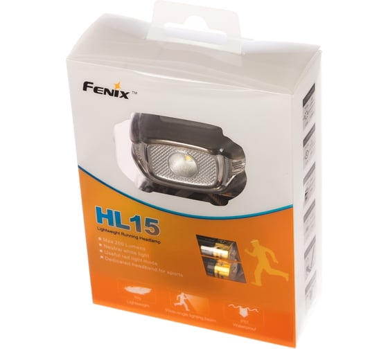 Фонарь Fenix HL15 черный 3337