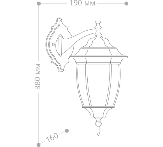 Садово-парковый светильник FERON 60W 230V E27 IP44 черное золото, PL6302 11898