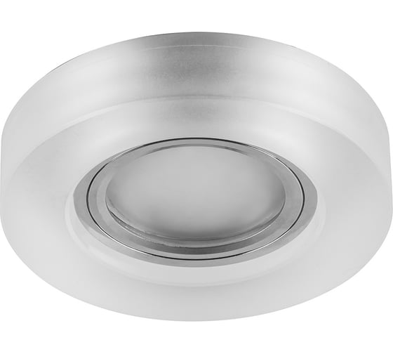 Потолочный встраиваемый светильник с белой LED подсветкой FERON MR16 G5.3 белый матовый 29707 1