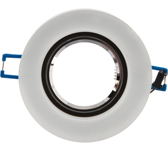 Потолочный встраиваемый светильник с белой LED подсветкой FERON MR16 G5.3 белый матовый 29707