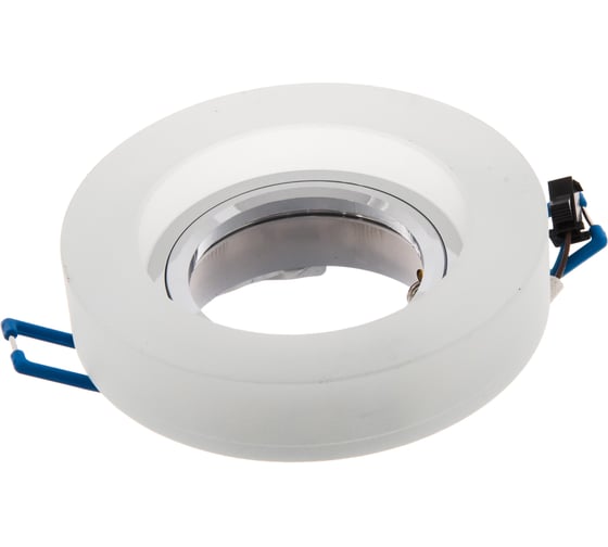 Потолочный встраиваемый светильник с белой LED подсветкой FERON MR16 G5.3 белый матовый 29707
