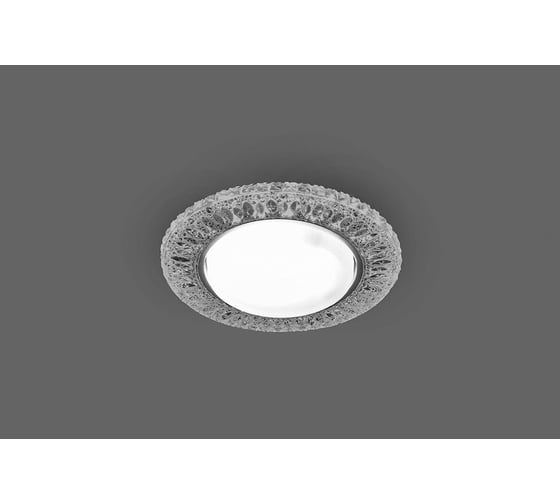 Встраиваемый светильник для натяжных потолков с белой LED подсветкой Feron CD4022 GX53 прозрачный, 29475