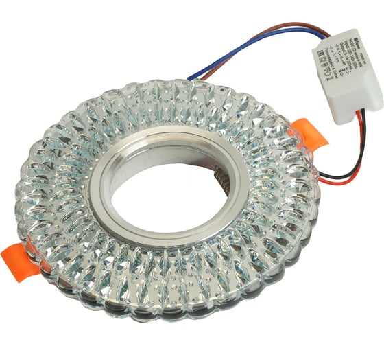 Потолочный светильник с подсветкой FERON 15LED 2835 4000K MR16 50W G5.3 прозрачный хром CD937 29470