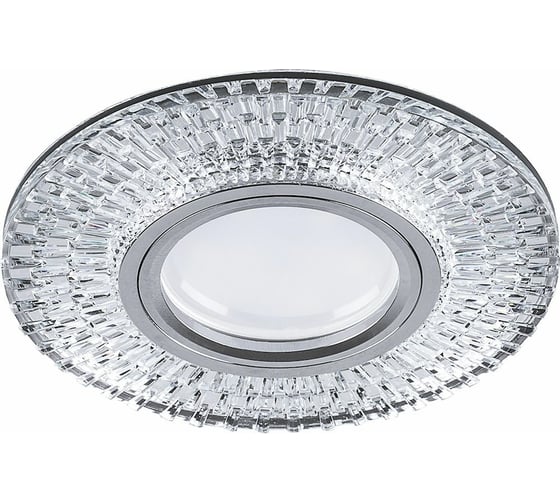 Встраиваемый потолочный светильник FERON 15LEDx2835 SMD 4000K, MR16 50W G5.3, прозрачный, хром, CD943 32991 1