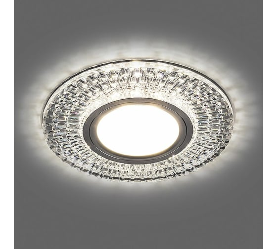Встраиваемый потолочный светильник FERON 15LEDx2835 SMD 4000K, MR16 50W G5.3, прозрачный, хром, CD943 32991