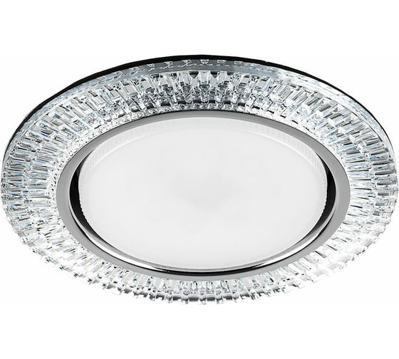 Встраиваемый светильник для натяжных потолков с белой LED подсветкой Feron CD4033 GX53, прозрачный, хром, 32997