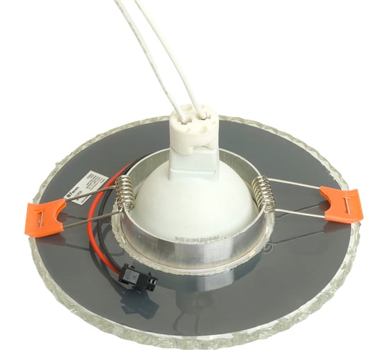Встраиваемый потолочный светильник FERON с подсветкой 15LED, 2835 SMD 4000K MR16 50W G5.3, прозрачный, CD942 32655