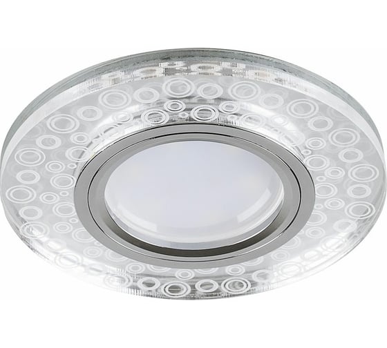 Встраиваемый потолочный светильник FERON 15LED, 2835 SMD 4000K, MR16 50W G5.3, прозрачный, хром, CD961 32994 1