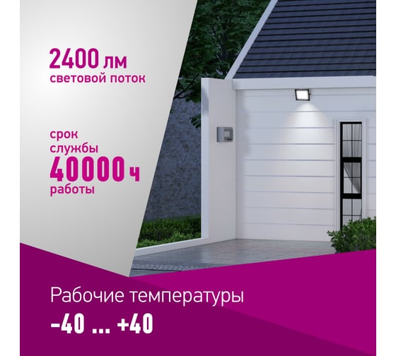 Светильник ОНЛАЙТ OFL-30-6K-BL-IP65-LED 71658