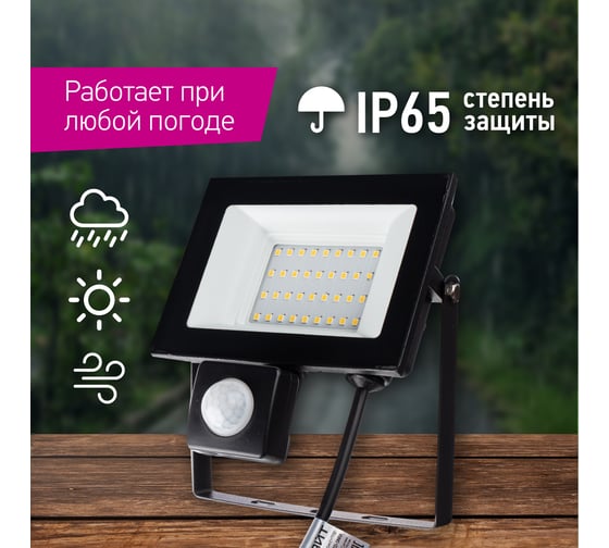 Светильник ОНЛАЙТ OFL-02-30-4K-BL-IP65-LED-SNRA 61984