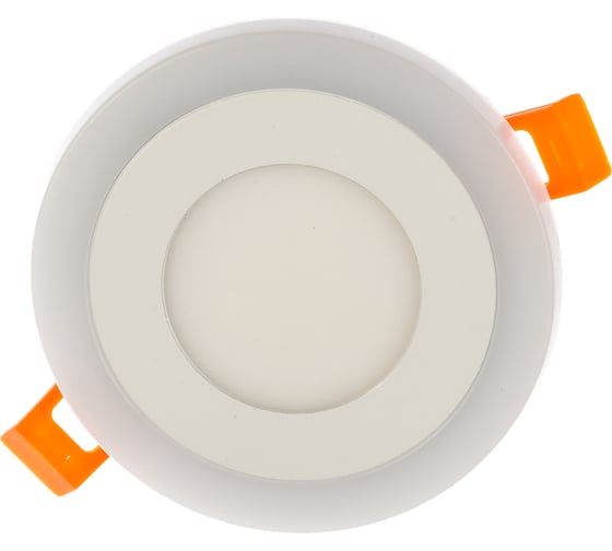 Светодиодный круглый светильникЭРА LED 3-6 BL c cиней подсветкой LED 6W 220V 4000K Б0017492