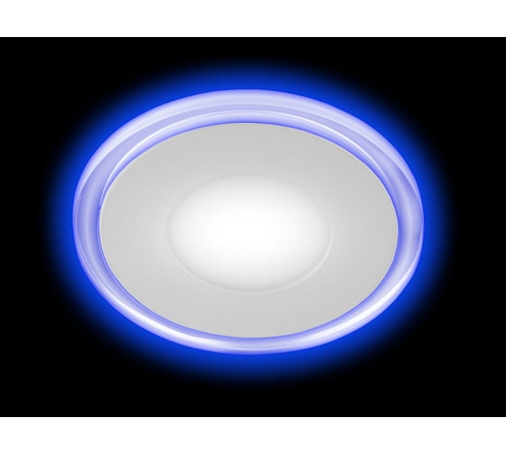 Светодиодный круглый светильникЭРА LED 3-6 BL c cиней подсветкой LED 6W 220V 4000K Б0017492