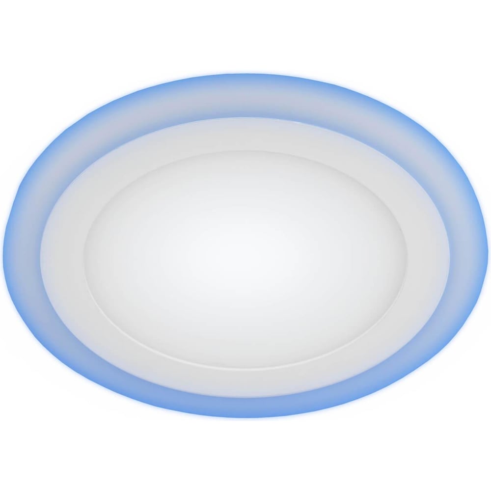 Светодиодный круглый светильник ЭРА LED 3-9 BL c cиней подсветкой LED ...